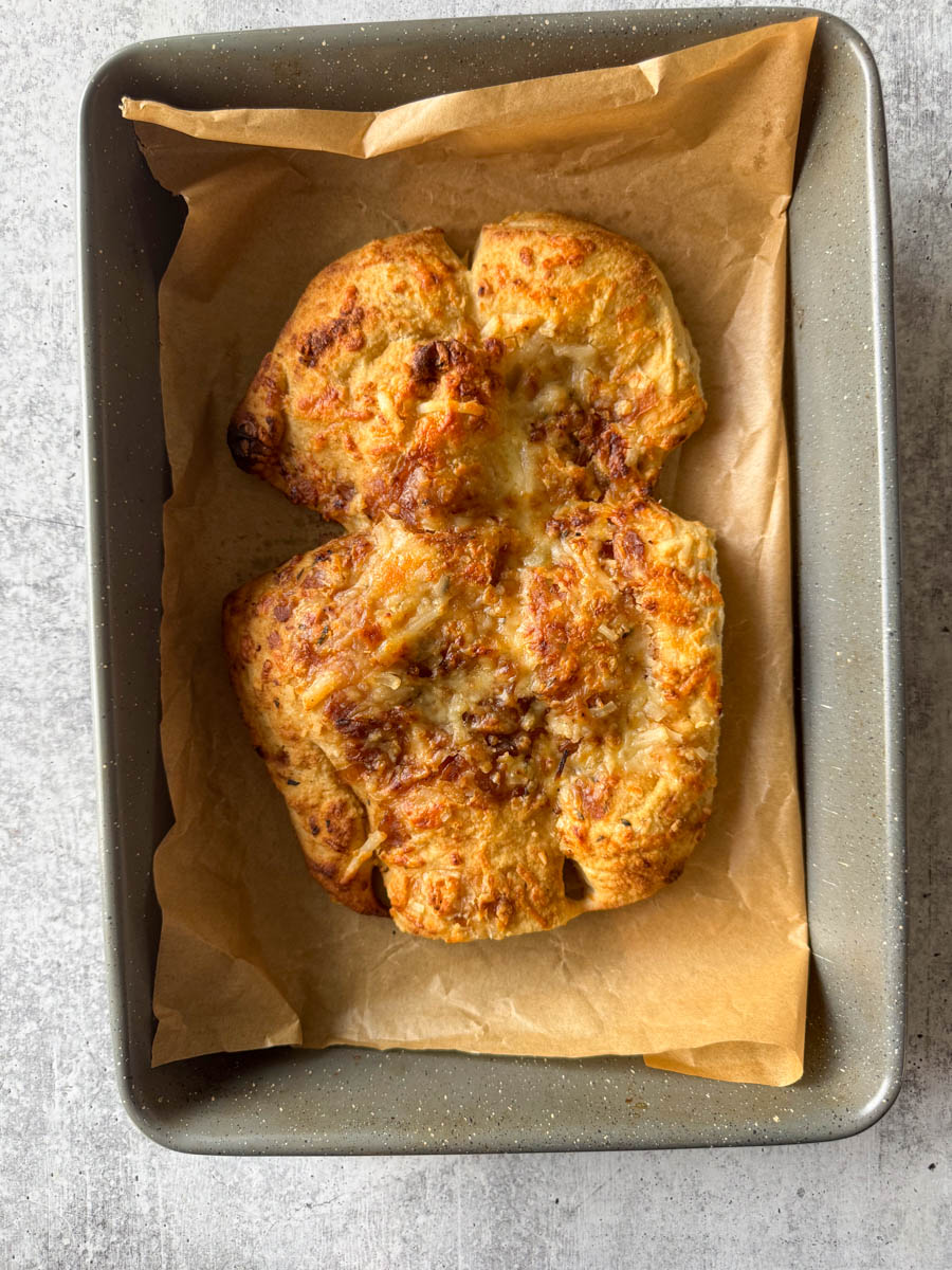 bread in the baking pan