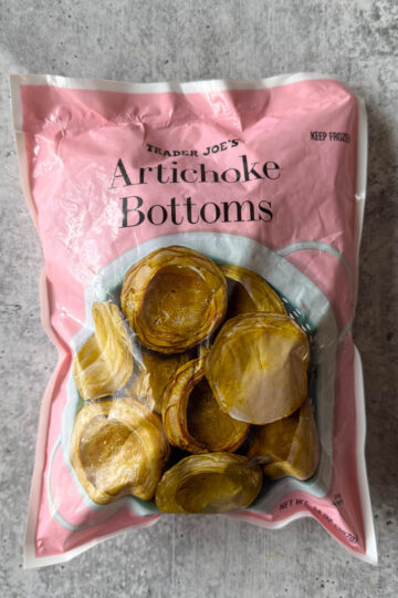 artichoke bottoms on the table