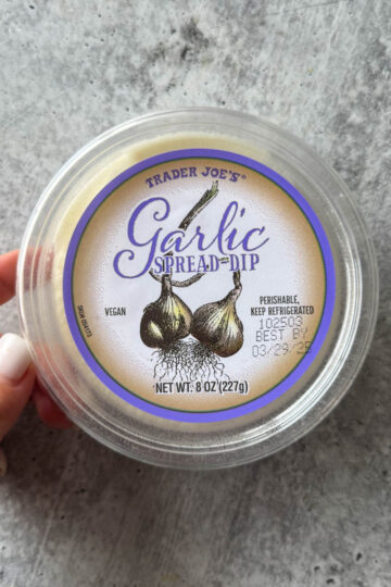 trader Joe's garlic dip spread