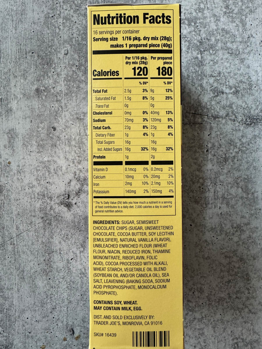 nutrition facts