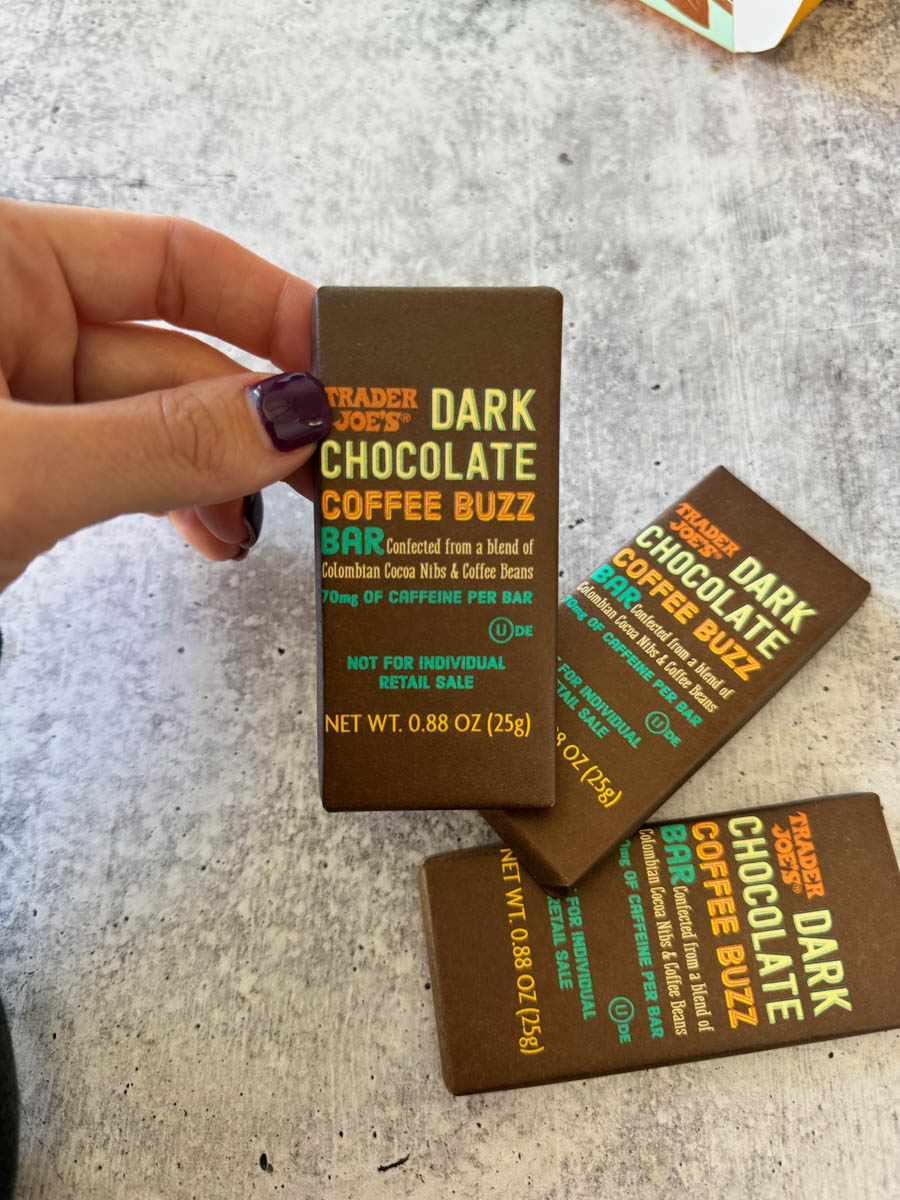 dark chocolate coffee buzz bar
