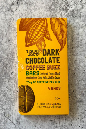 trader joe's dark chocolate coffee buzz bars