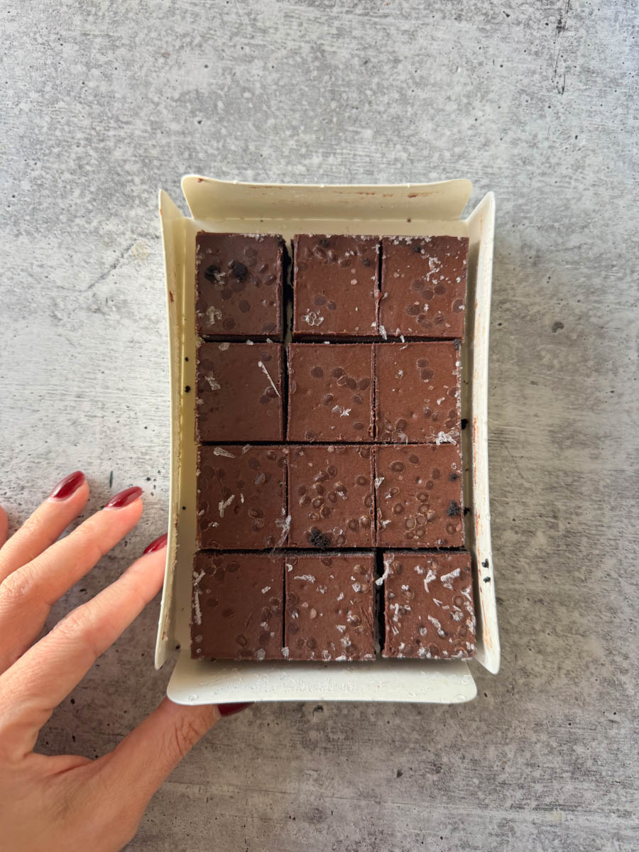opened box with chocolate