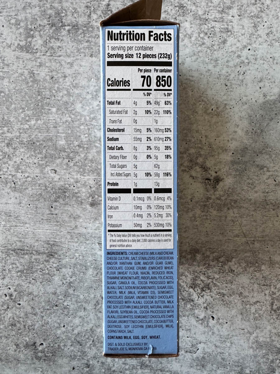 nutrition facts