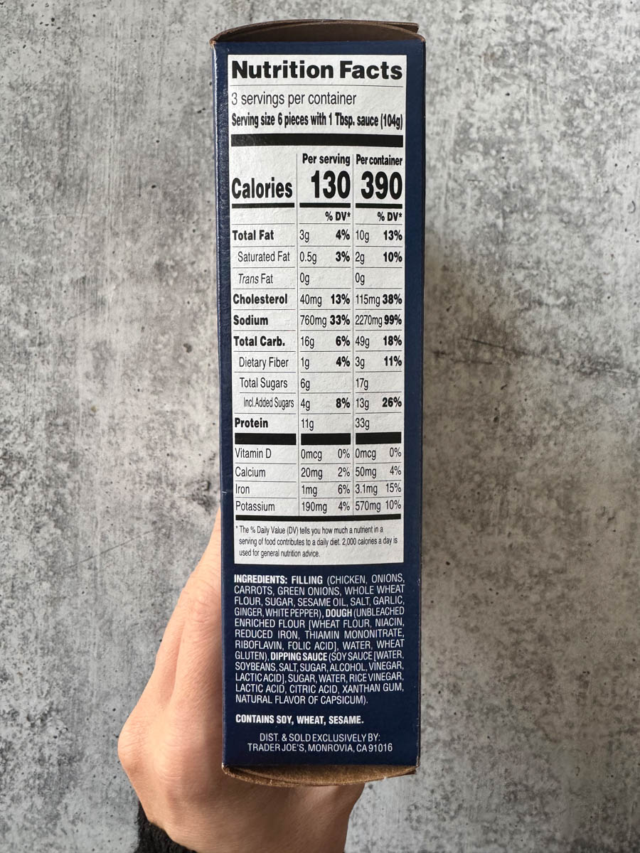 nutrition facts