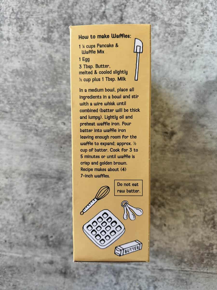 how to make waffles instruction on the box
