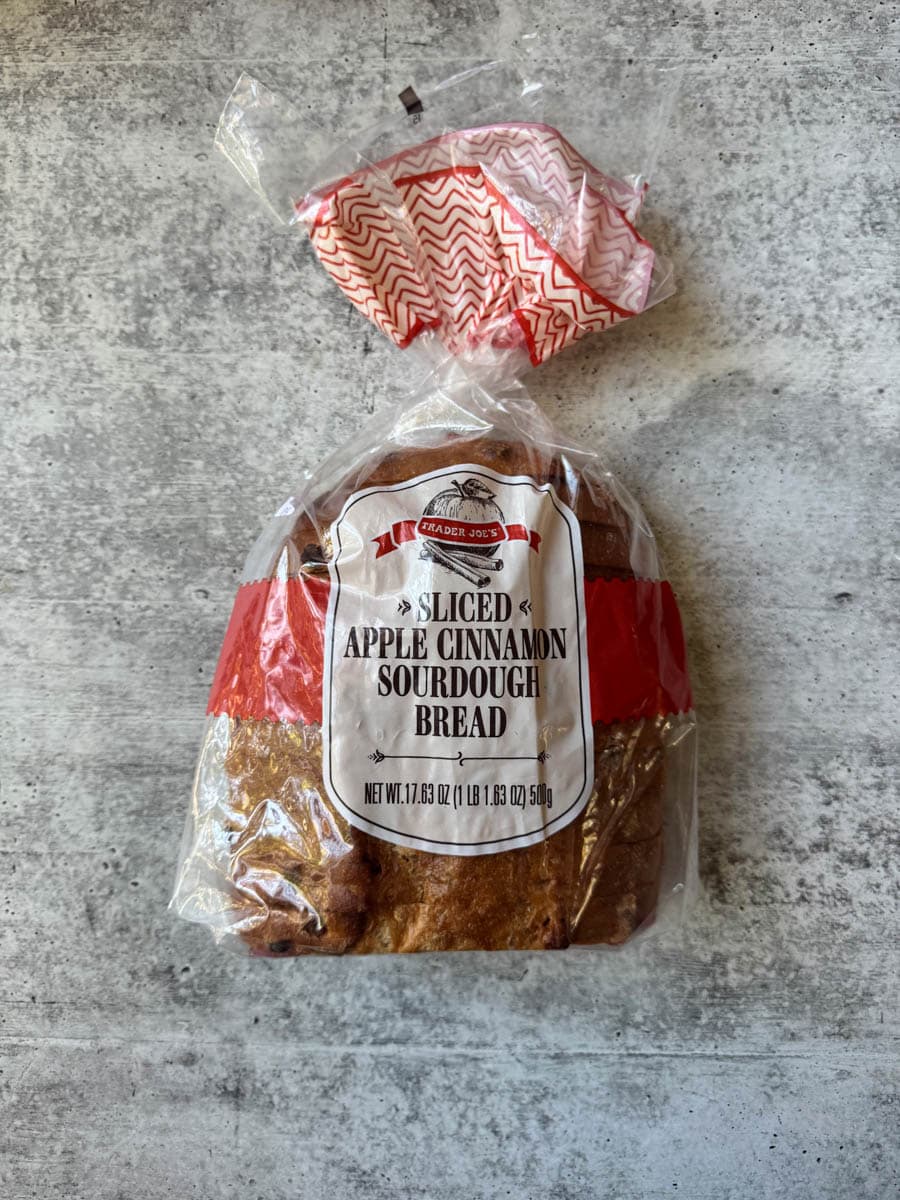 sliced apple cinnamon sourdough bread