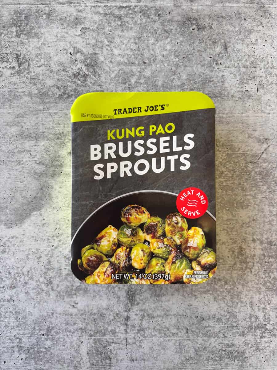 trader joe's kung pao Brussels sprouts package