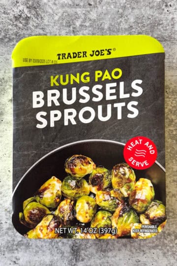 trader joe's kung pao brussles sprouts package