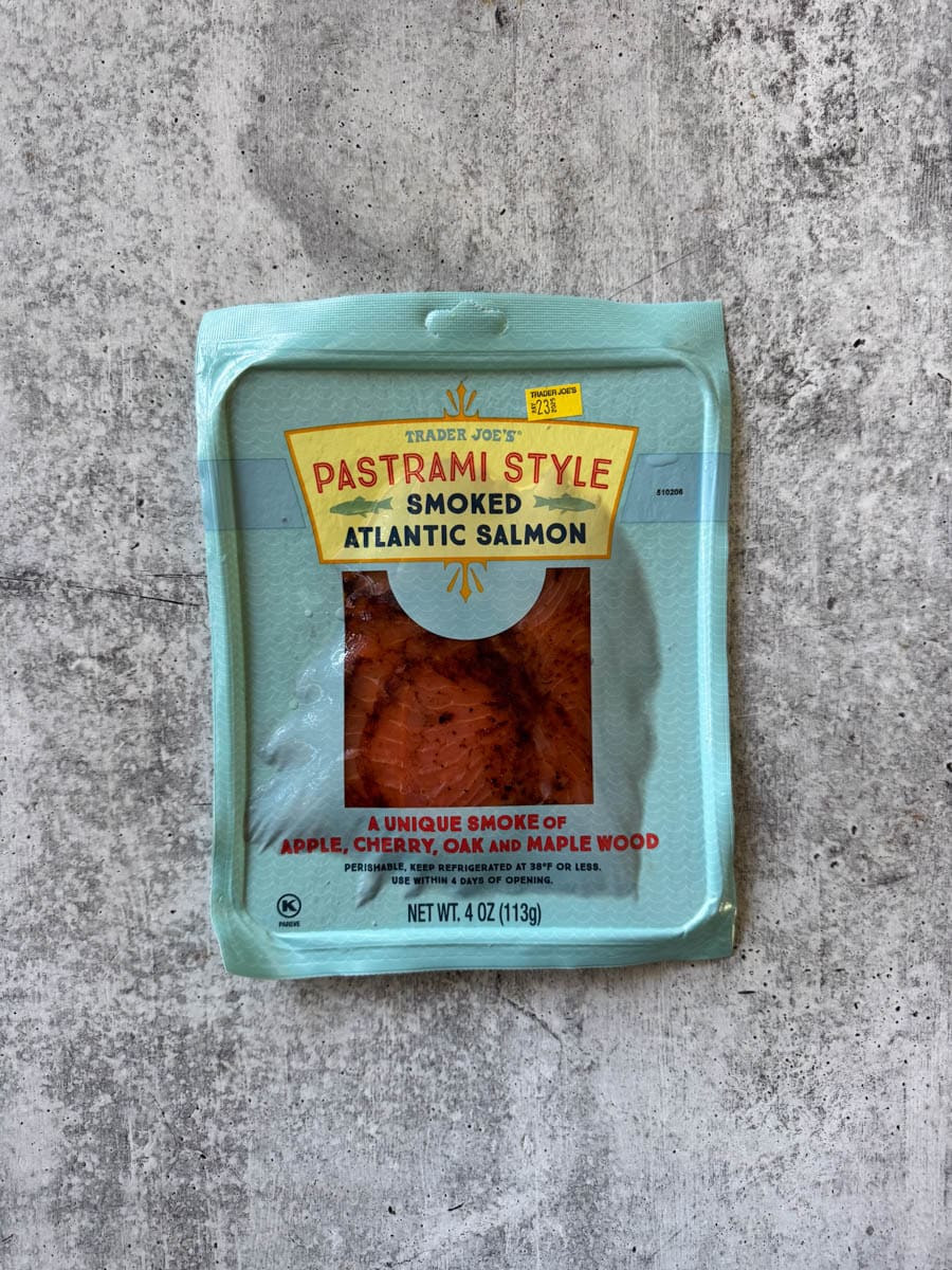 pastrami style smoked Atlantic salmon from trader joe's