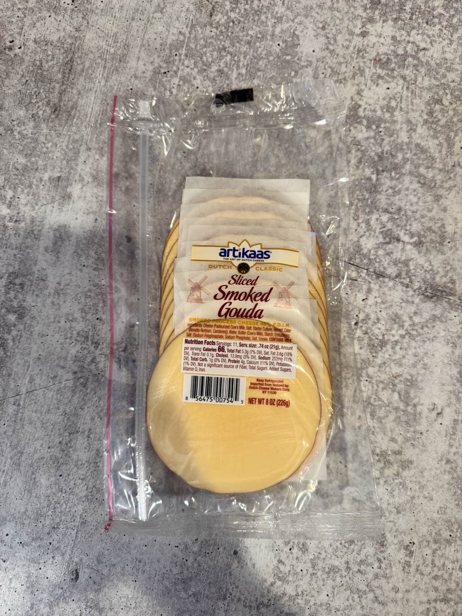 trader joe's sliced smoked gouda package