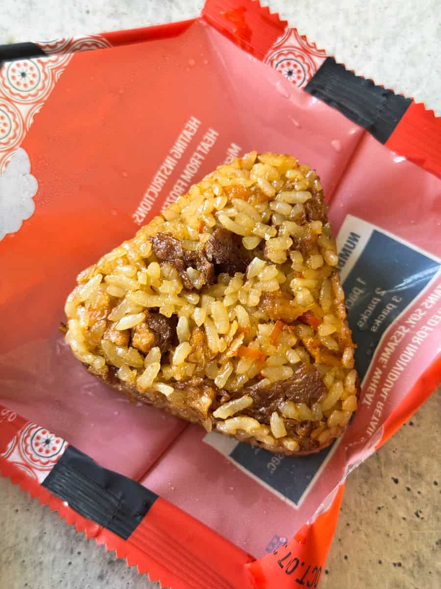 jumeokbak Korean rice balls package from trader joes
