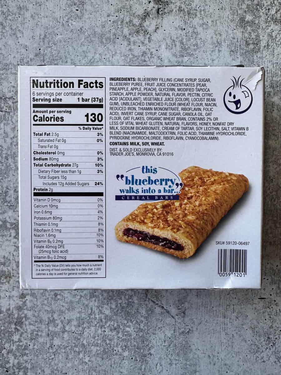 nutrition facts
