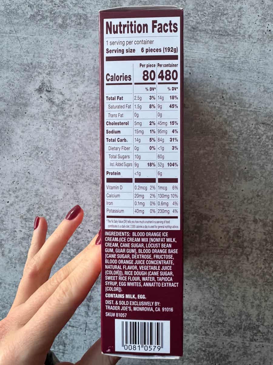 nutrition facts