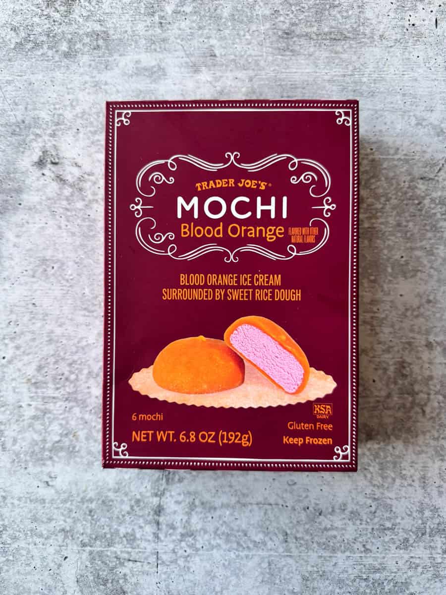 reader joe's mochi blood oragne box