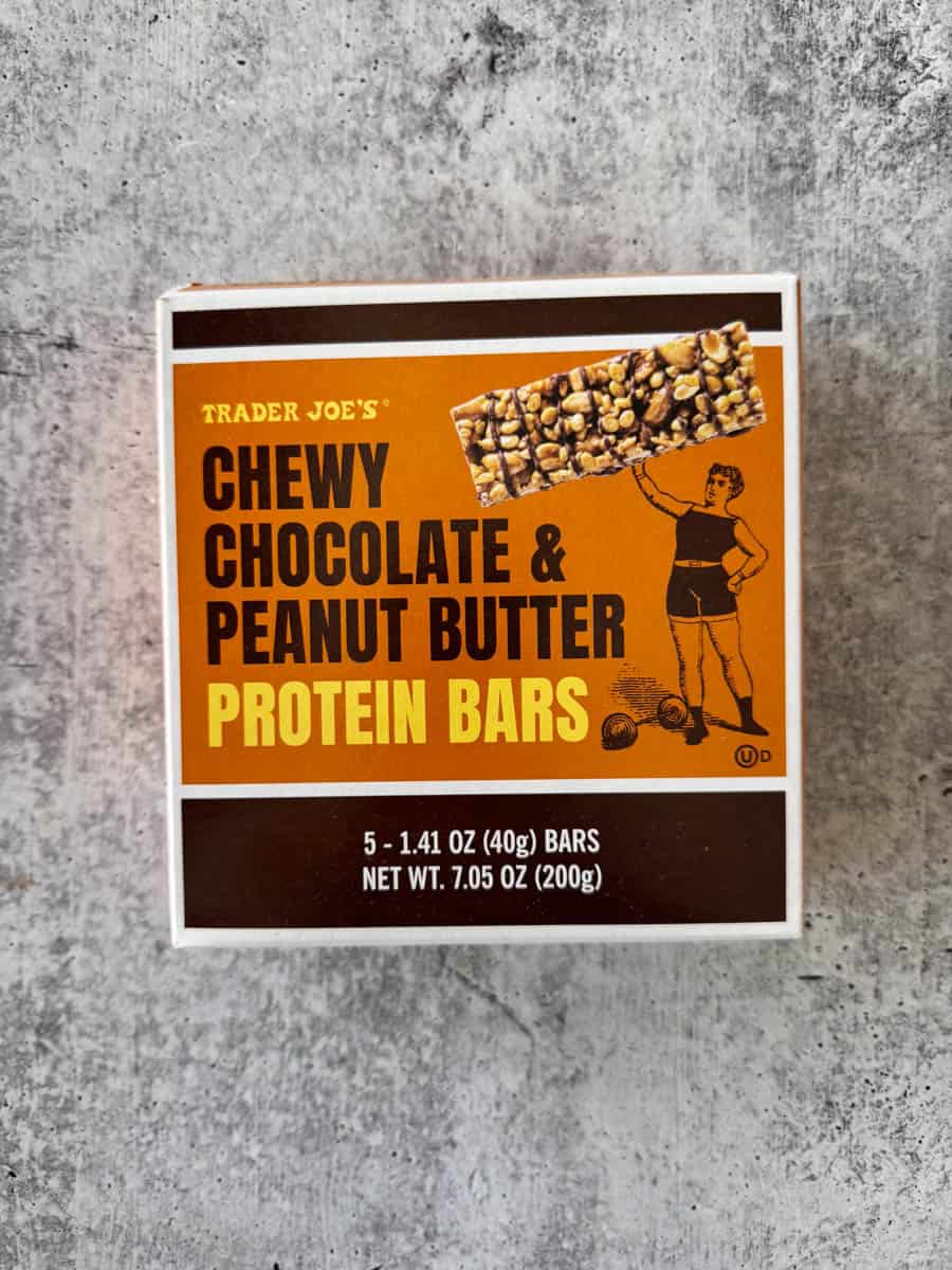 trader joe's chocolate and peanut butter bars box