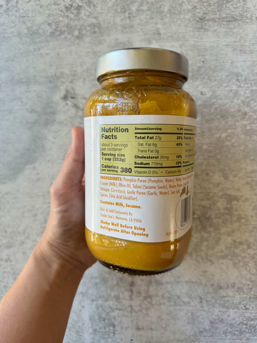 nutrition facts