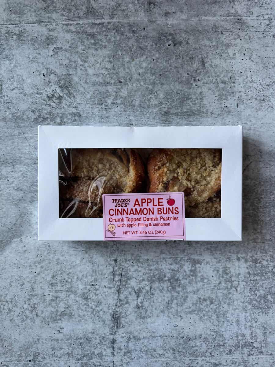 trader joe's apple cinnamon buns in the box