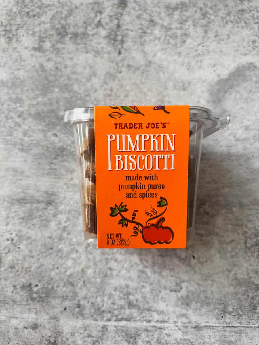 pumpkin biscotti from trader joe's