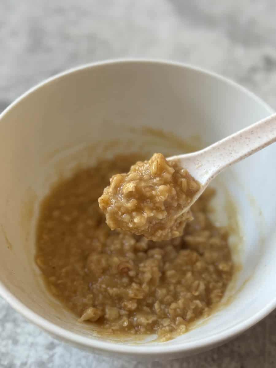 pumpkin oatmeal, cooked