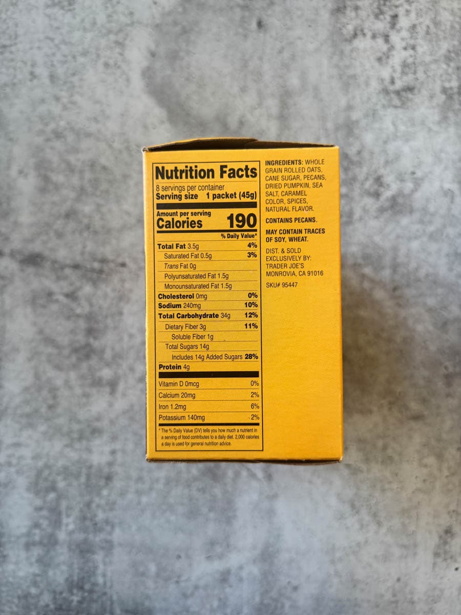 nutrition facts