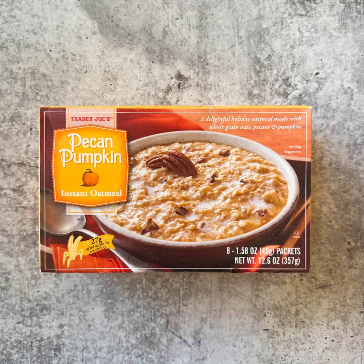 pumpkin pecan oatmeal from trader joe's