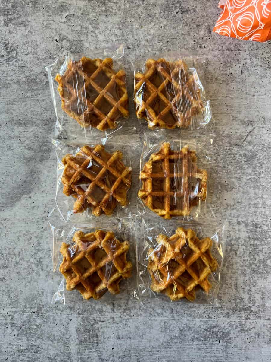 pumpkin waffles on the table