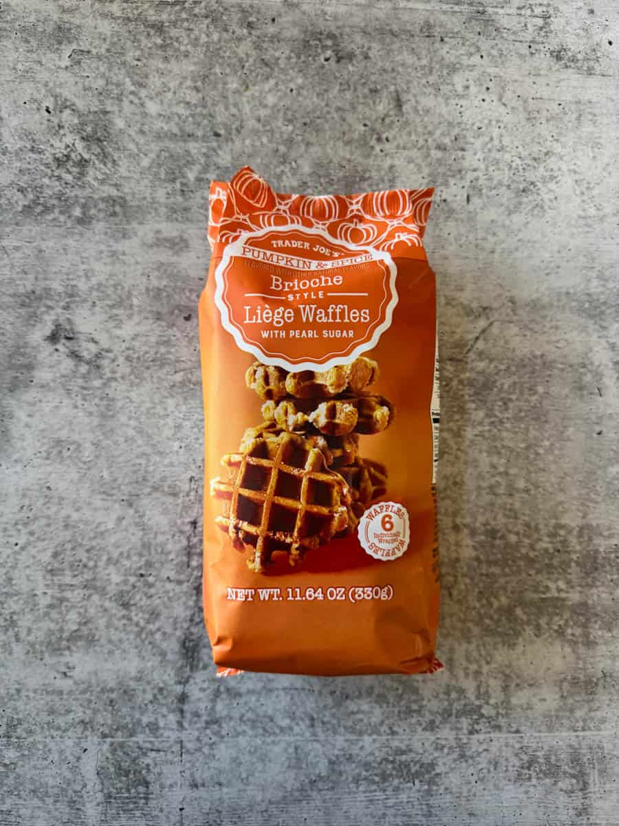 trader joe's pumpkin brioche waffles