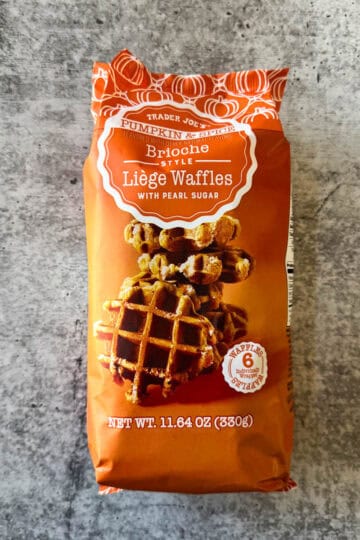 trader joe's pumpkin brioche waffles