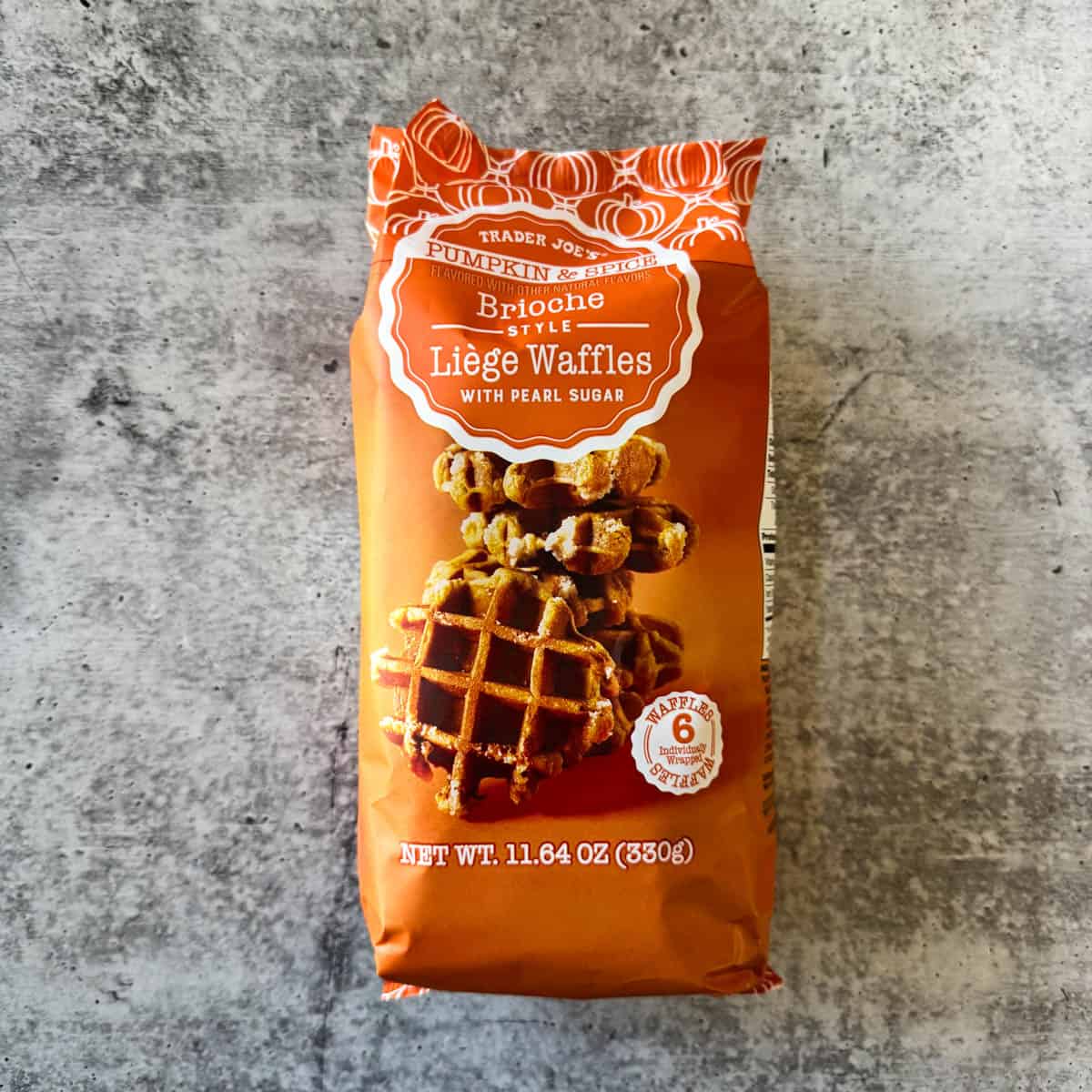 trader joe's pumpkin brioche waffles