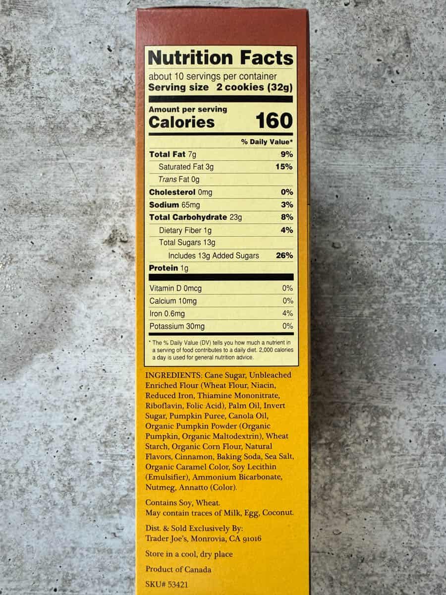 nutrition facts