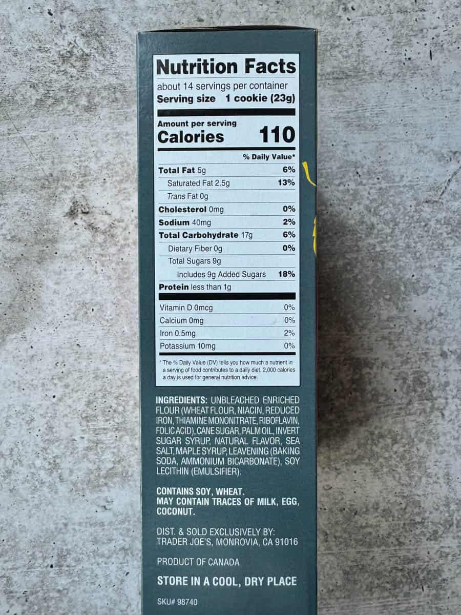 nutrition facts