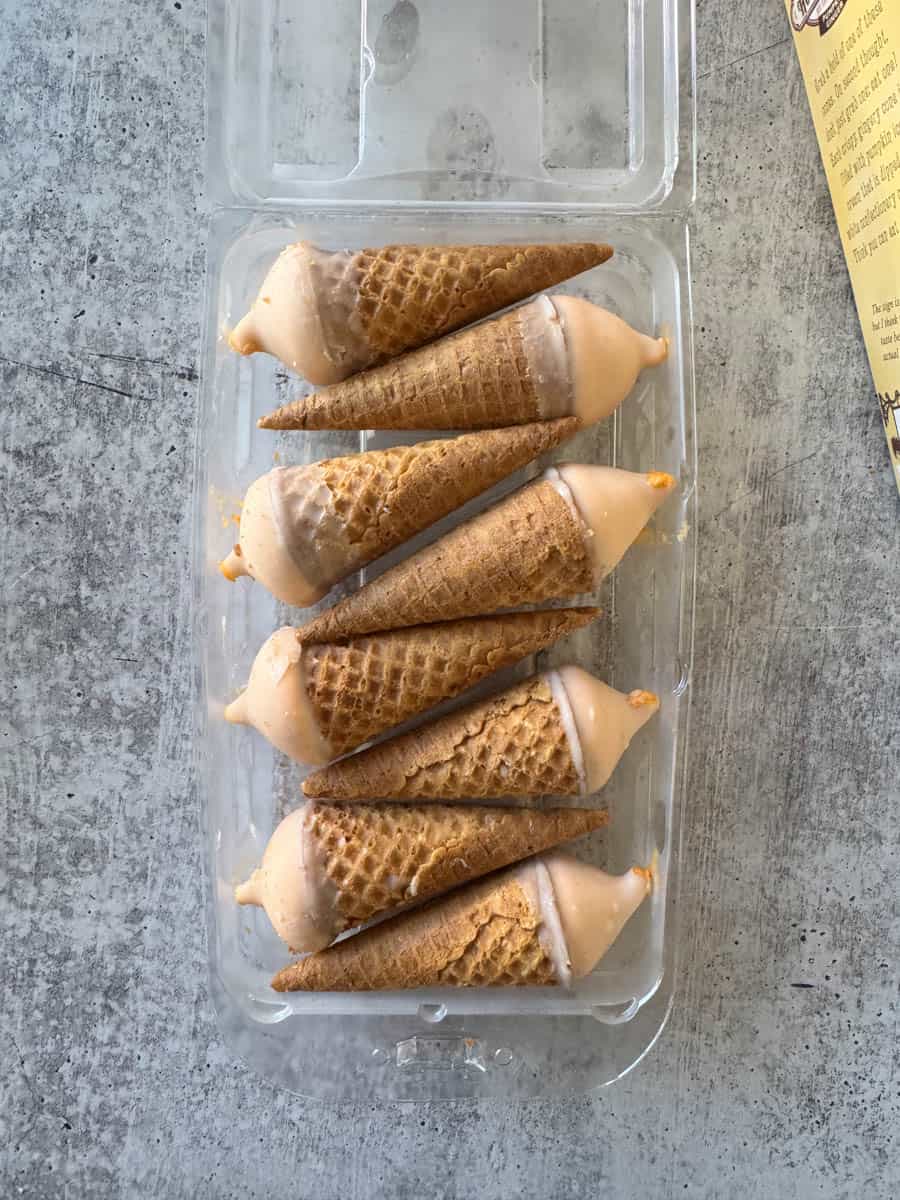 pumpkins mini cones in the package