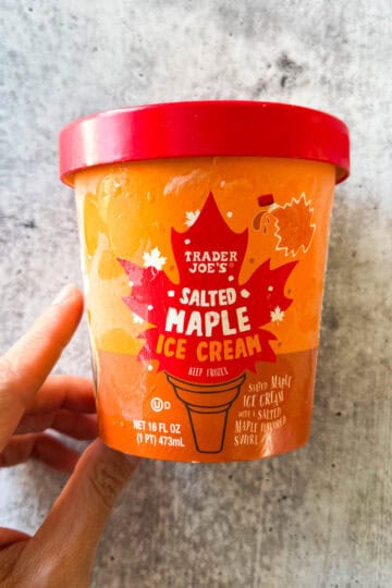 salted maple ice cream from trader joe's