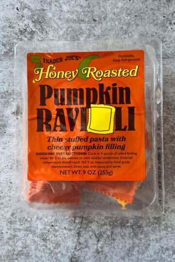 trader Joe's honey roasted pumpkin ravioli
