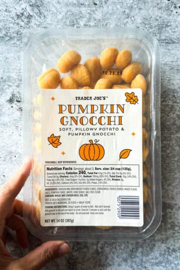 trader joe's pumpkin gnocchi