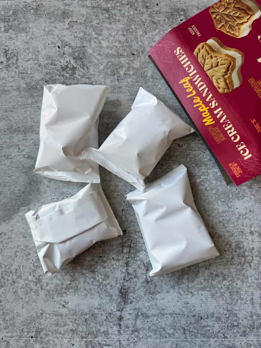 individually packed ice creams