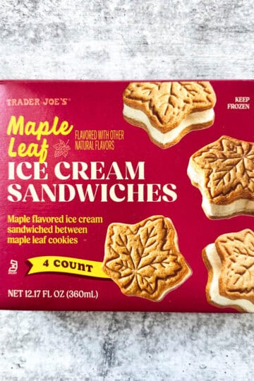 maple leaf ice cream sandwiches box