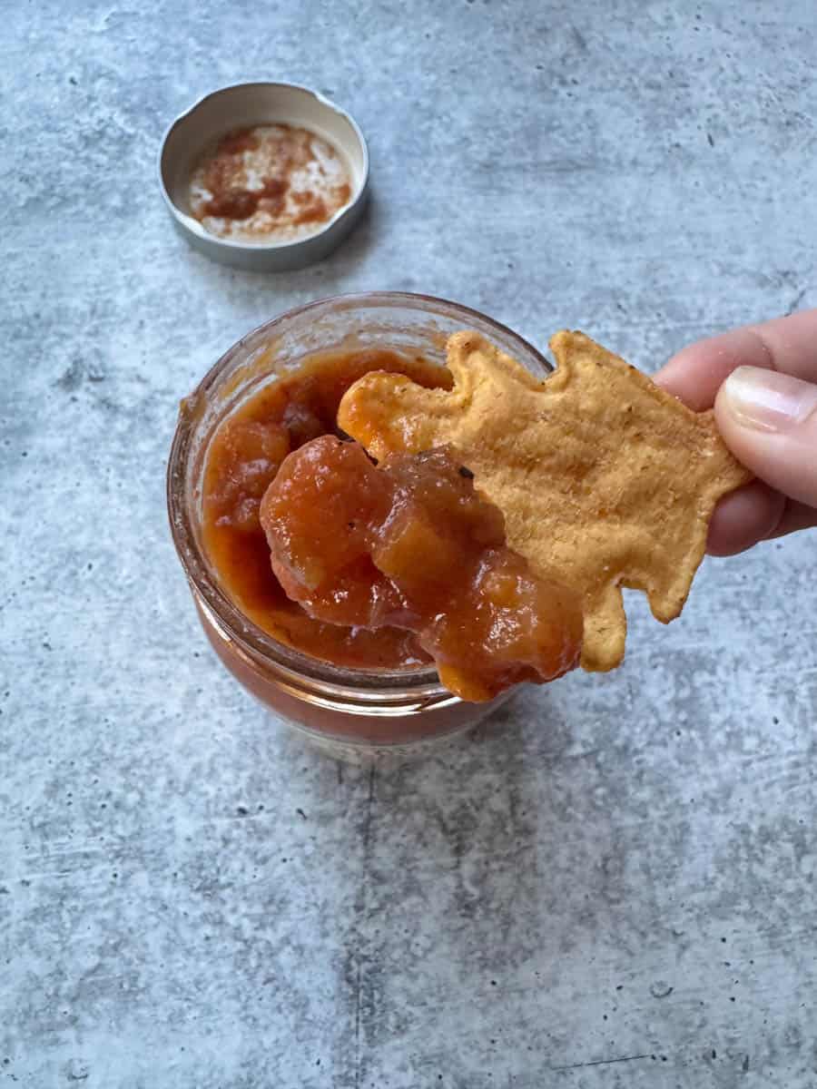 dipping a chip in salsa