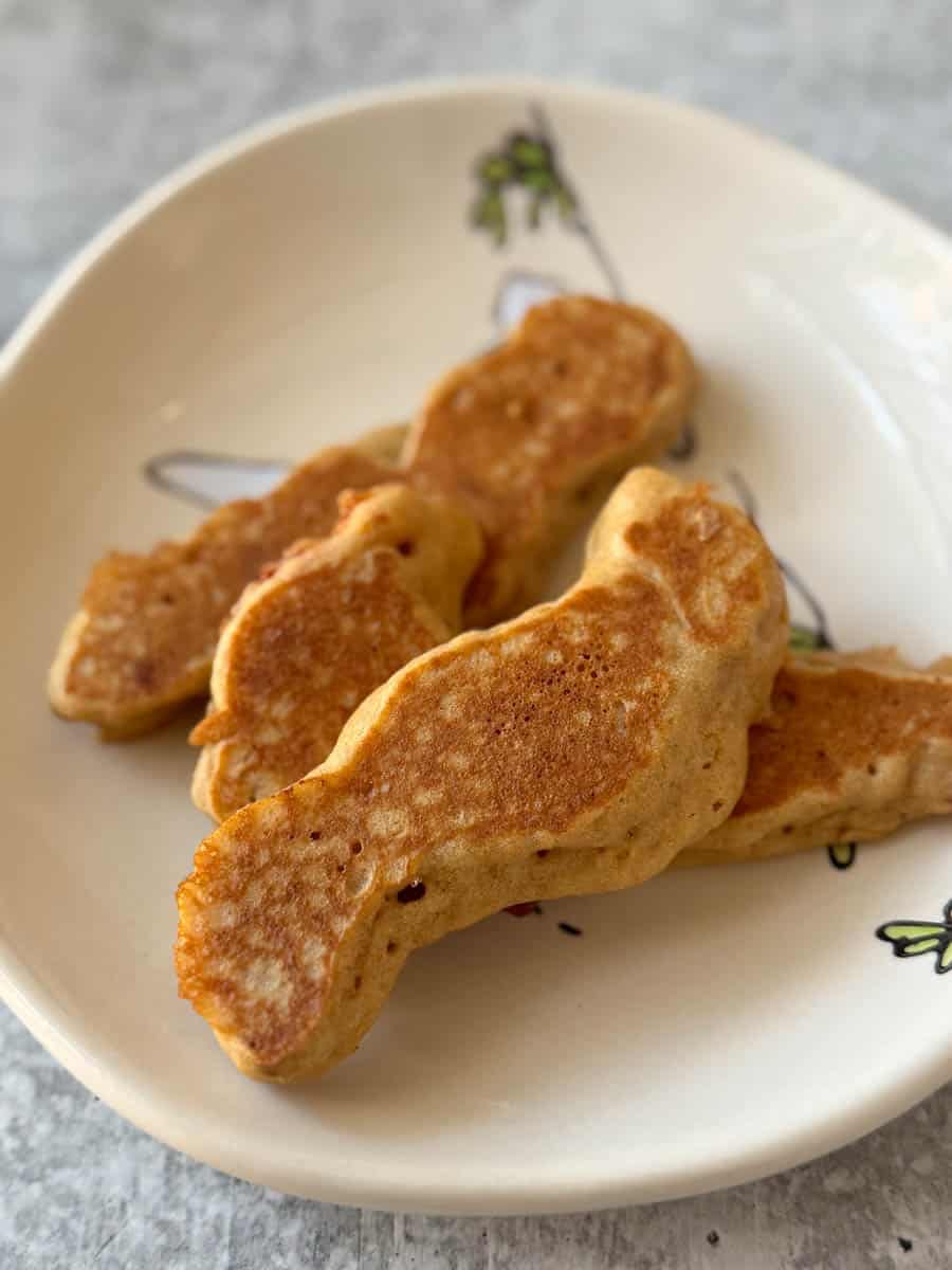 pumpkin pancakes on the plate