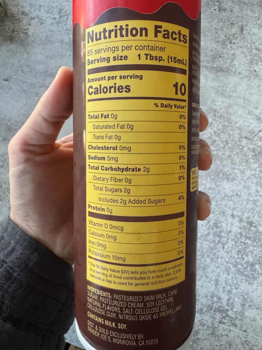 nutrition facts