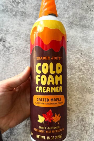 trader joe's cold foam creamer salted maple