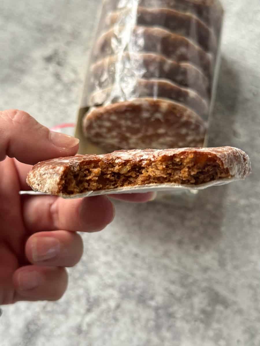 took a bite off a cookie