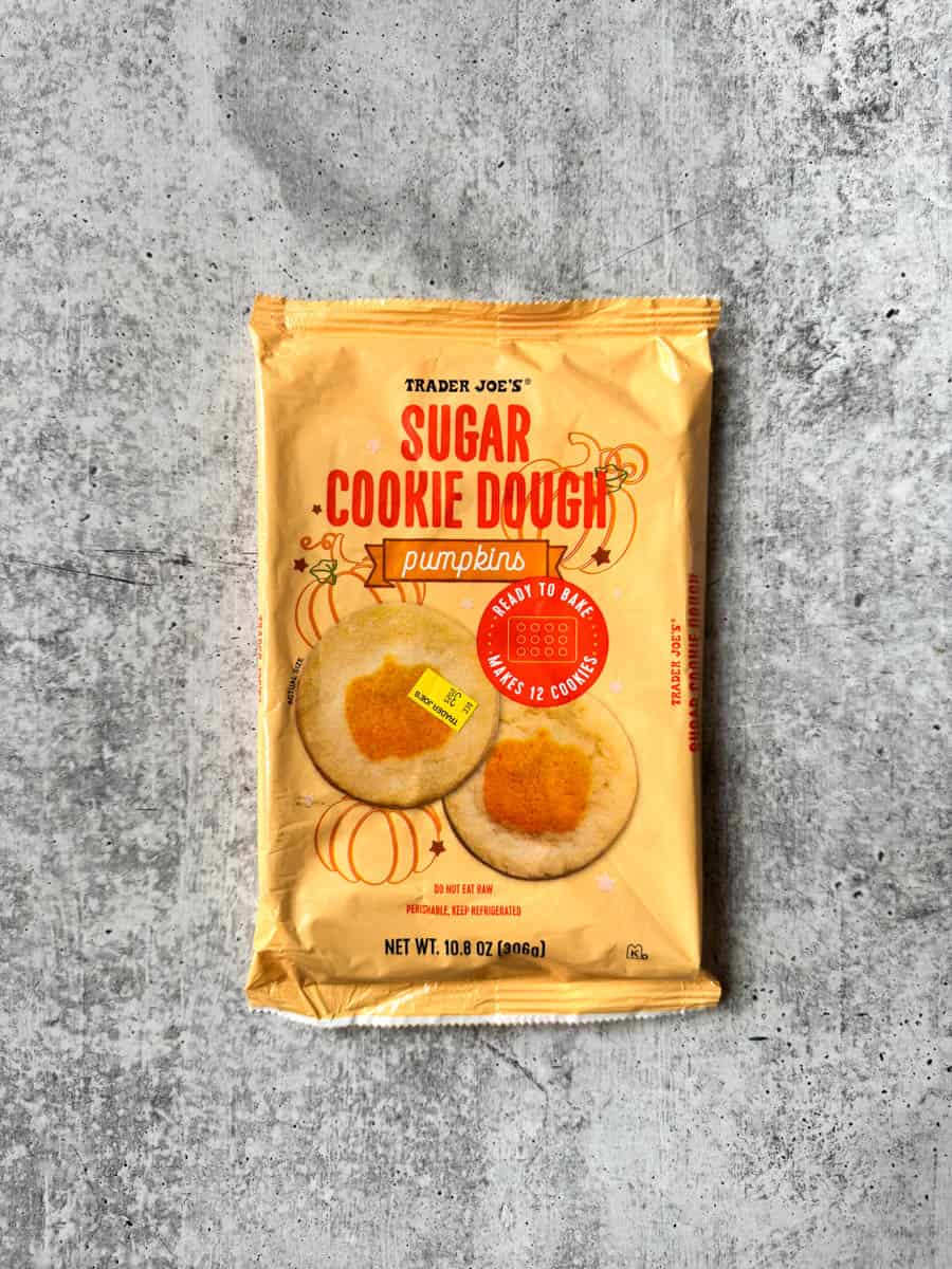 trader joe's pumpkin sugar cookie dough package