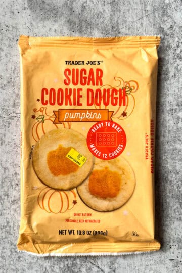 trader joe's pumpkin sugar cookie dough package
