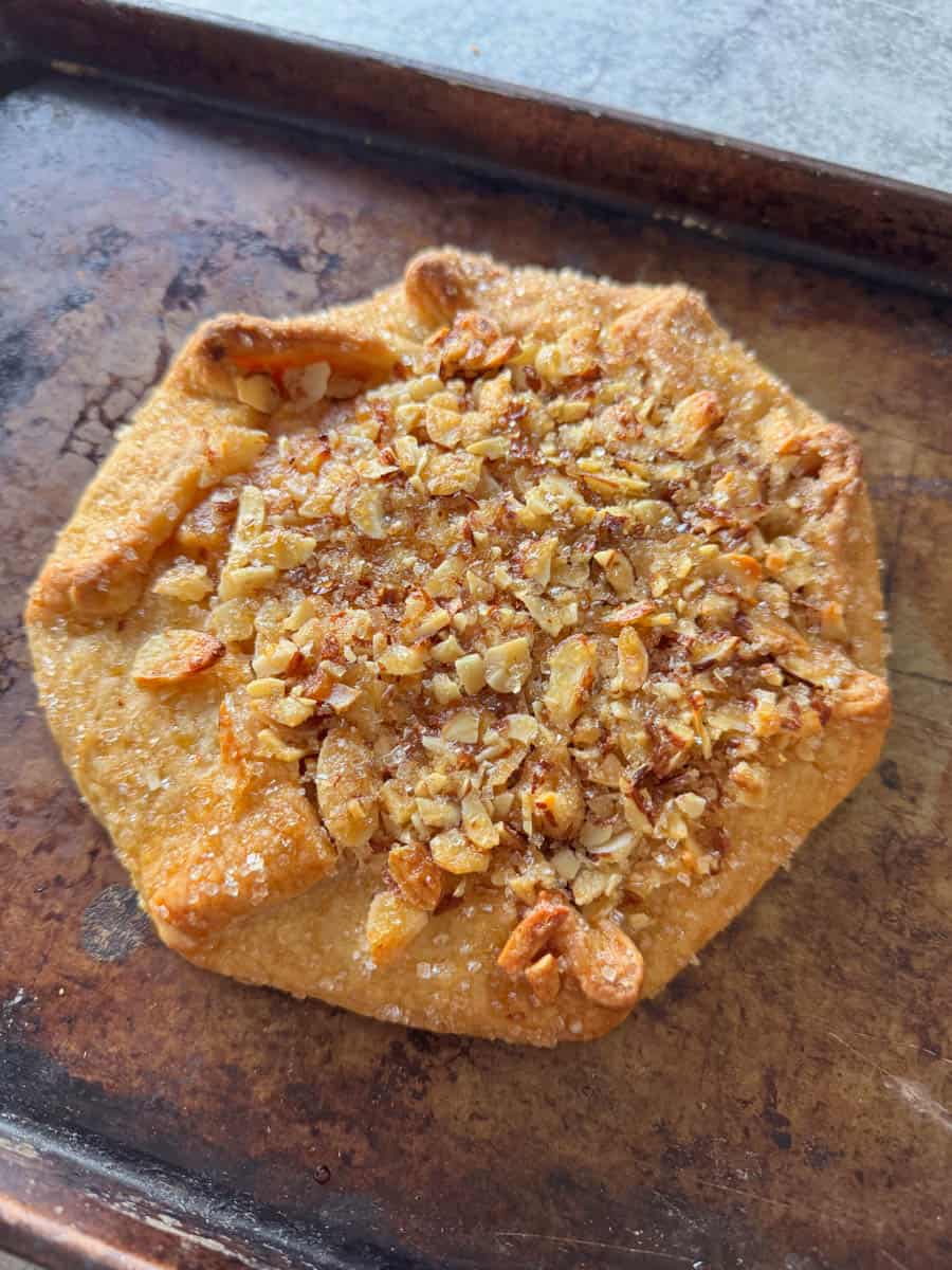 rustic apple tart right out of the oven