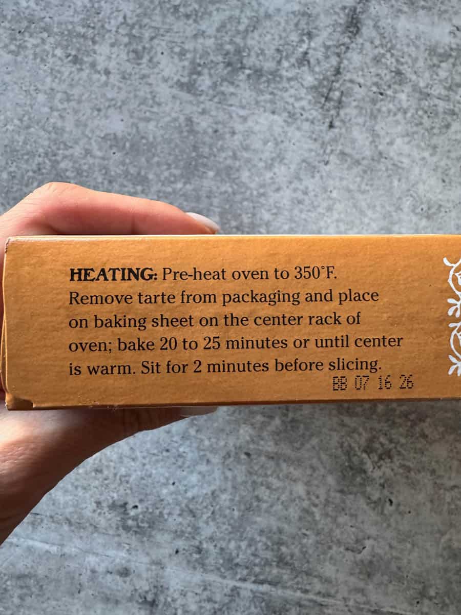 heating instructions on the box