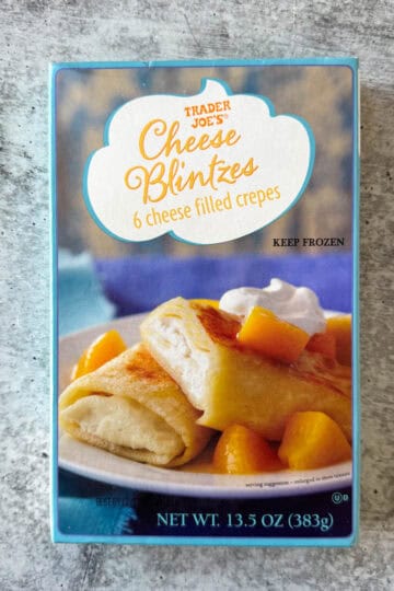 trader joe's cheese blintzes box