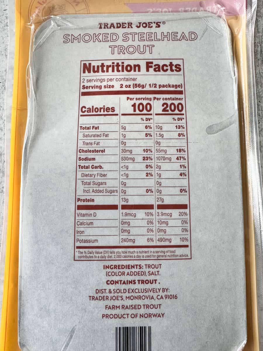 nutritional facts