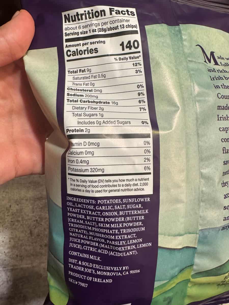 nutrition facts